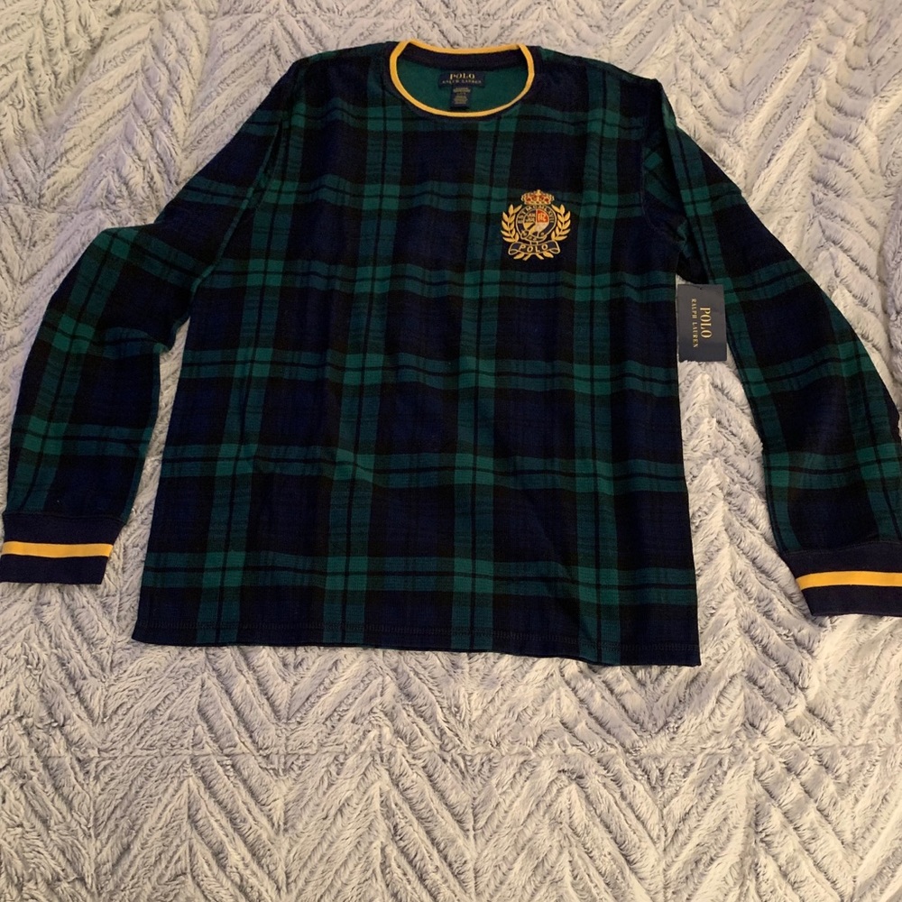 Men Polo Ralph Lauren Plaid Pajama Top